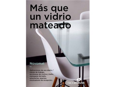 Portada Catálogo NOVOMAT vidrio mate de alta calidad. Vidrio decorativo técnico. Fácilvitrum