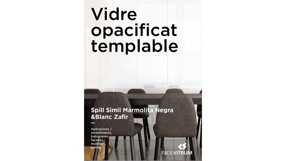 Portada Catàleg vidre opacificat templable marmolita Facilvitrum