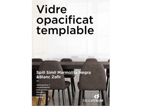 Portada Catàleg vidre opacificat templable marmolita Facilvitrum