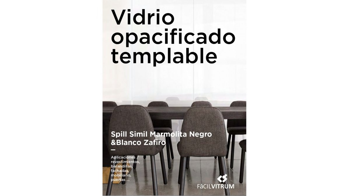 Portada Catálogo vidrio opacificado templable marmolita Facilvitrum