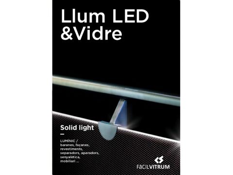 Portada catàleg vidre Solid Light llum LED. Fácilvitrum